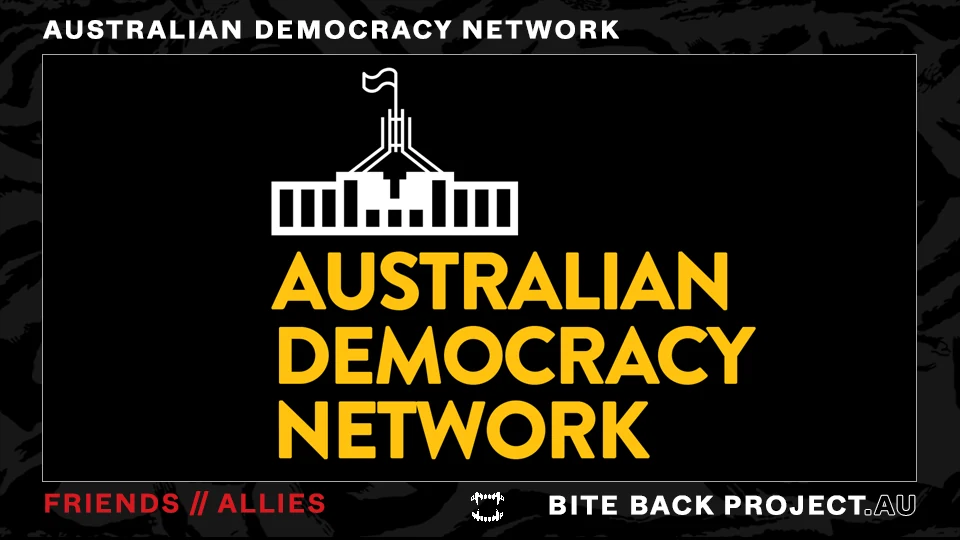 Dark Bite Back-style friend image for Australian Democracy Network.