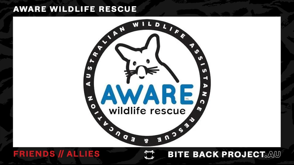 Dark Bite Back-style friend image for AWARE Wildlife Rescue.